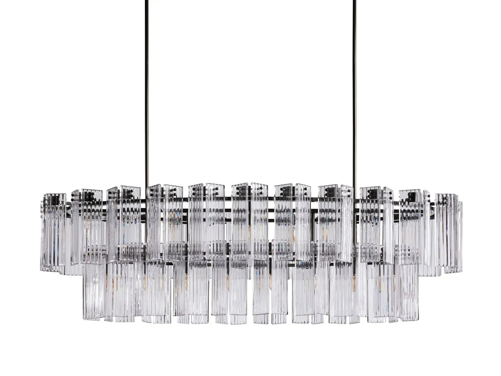 Delsie Oval Art Glass Chandelier 51-Inch63-Inch72-Inchl