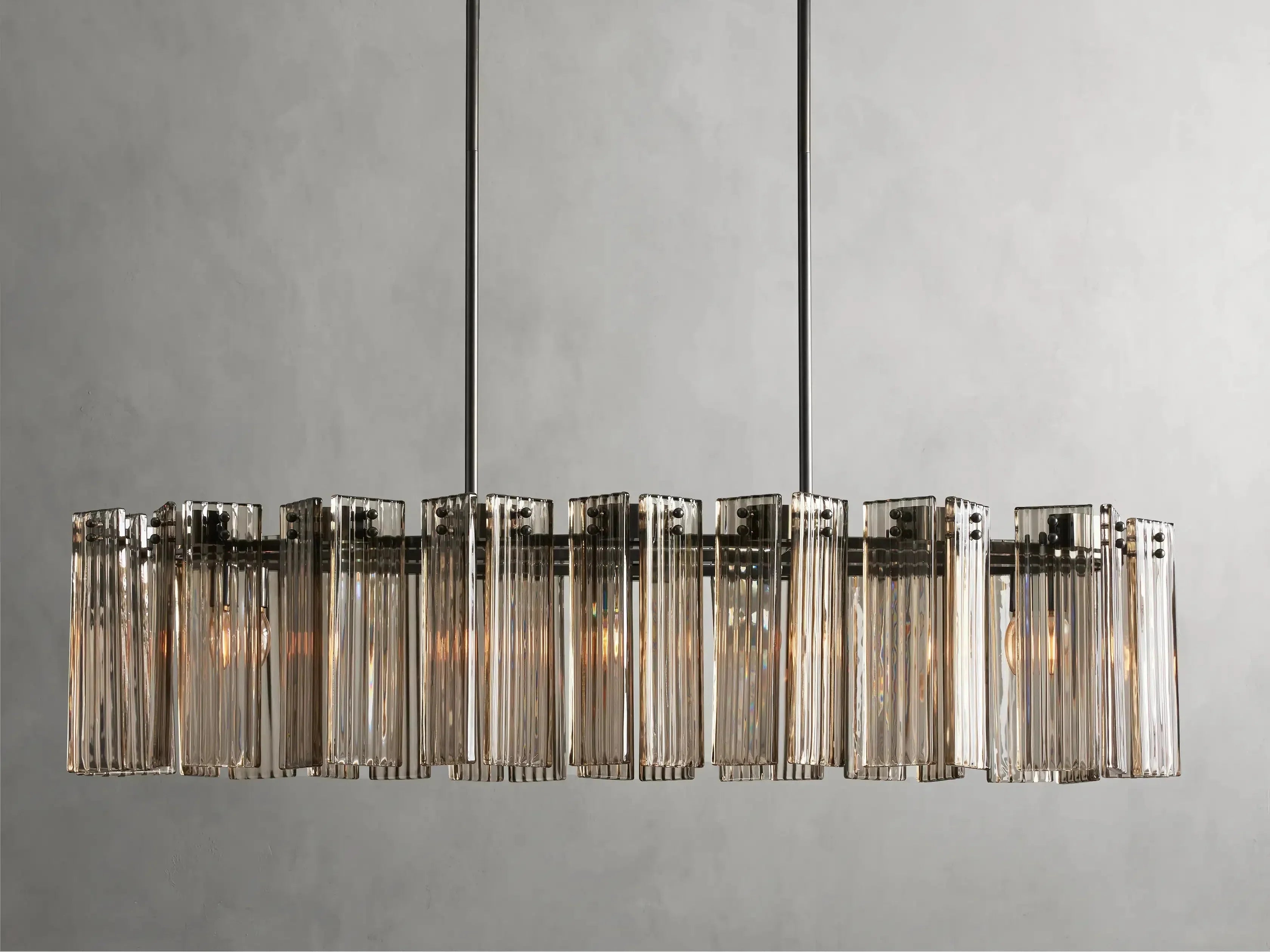 Delsie Oval Art Glass Chandelier 51-Inch63-Inch72-Inchl