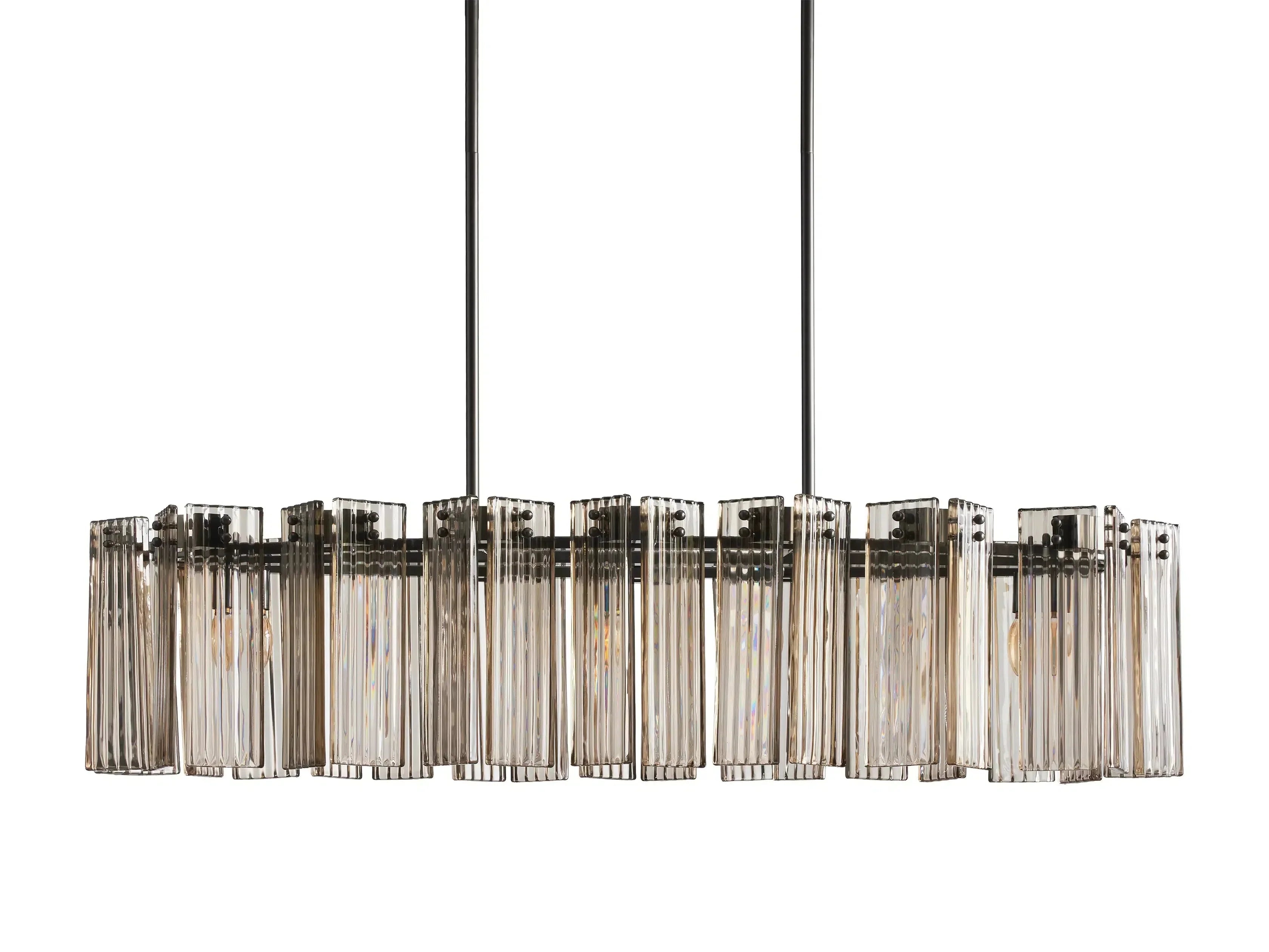 Delsie Oval Art Glass Chandelier 51-Inch63-Inch72-Inchl