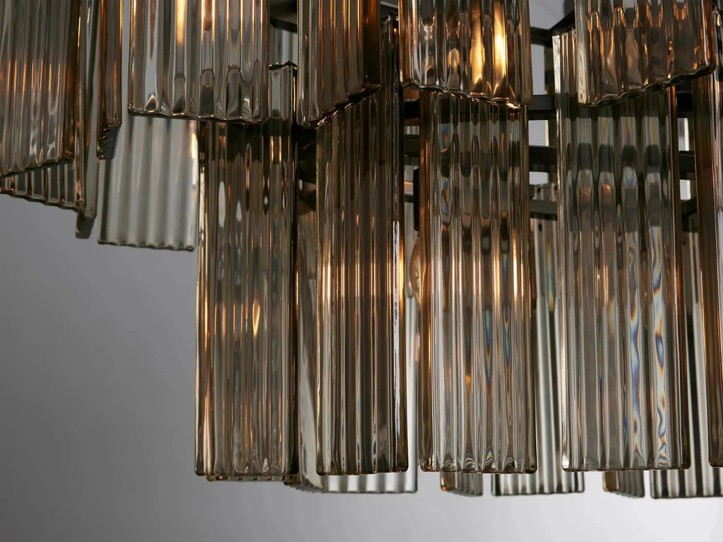 Delsie Oval Art Glass Chandelier 51-Inch63-Inch72-Inchl