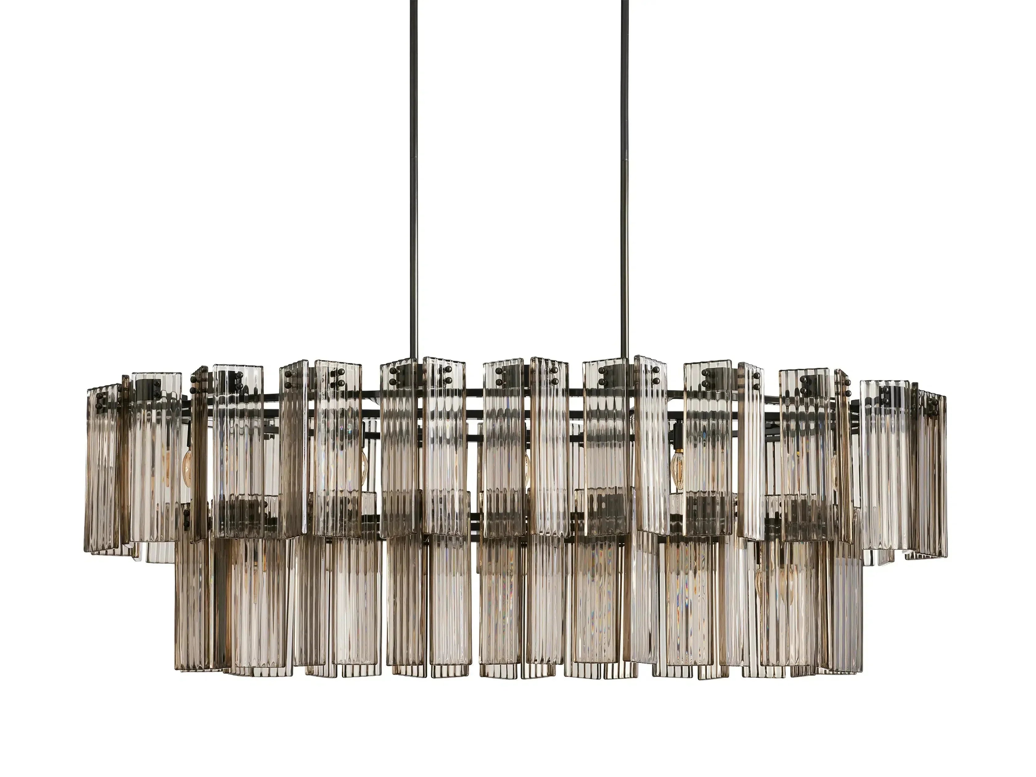 Delsie Oval Art Glass Chandelier 51-Inch63-Inch72-Inchl