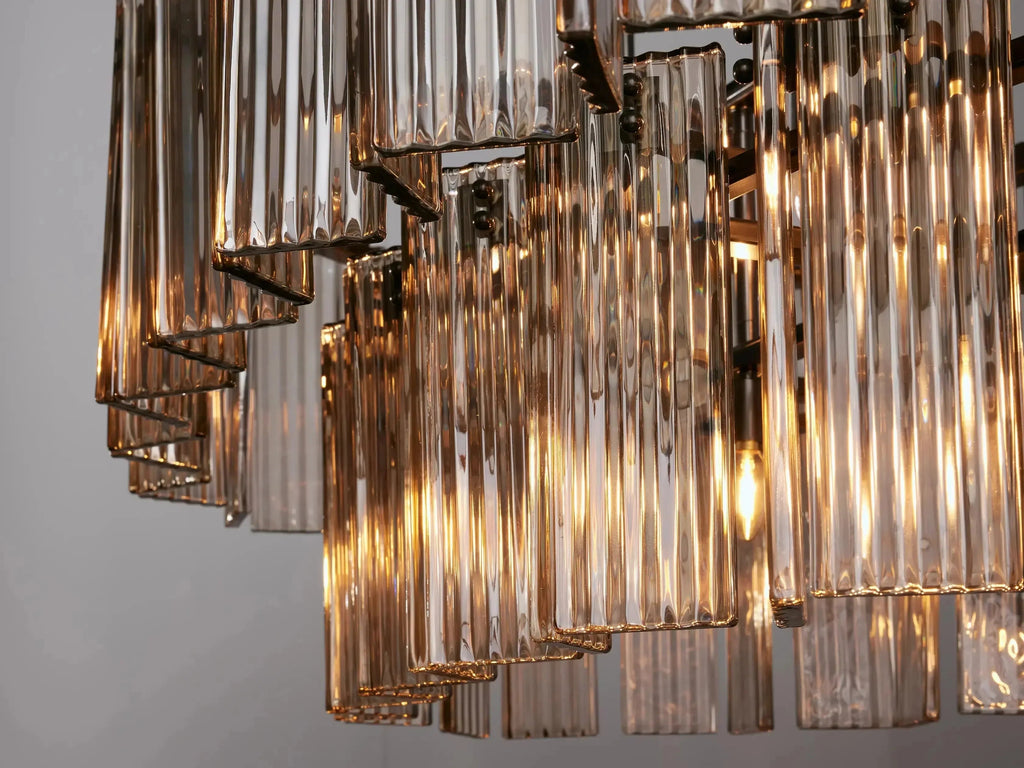 Delsie Oval Art Glass Chandelier 51-Inch63-Inch72-Inchl