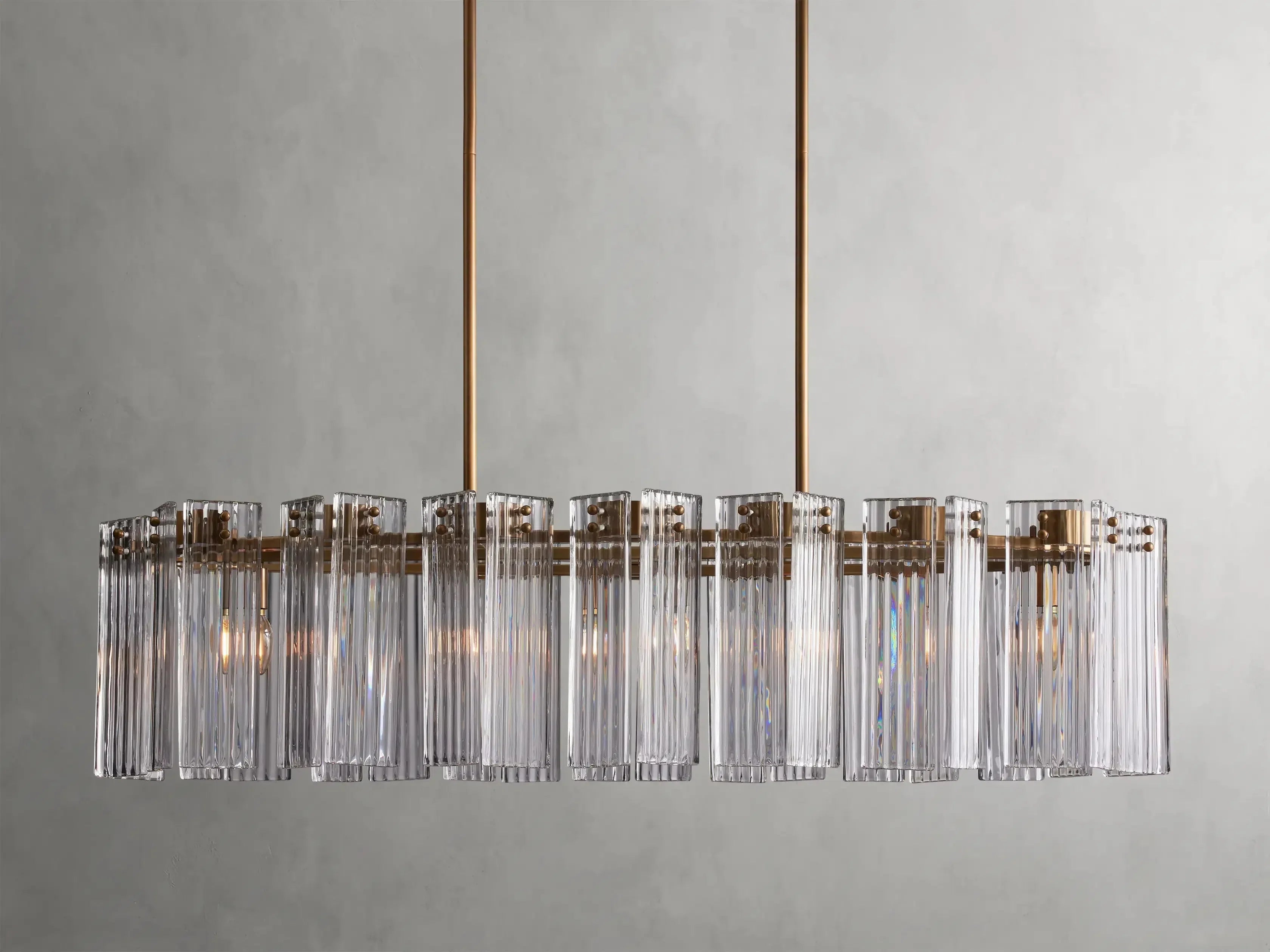 Delsie Oval Art Glass Chandelier 51-Inch63-Inch72-Inchl