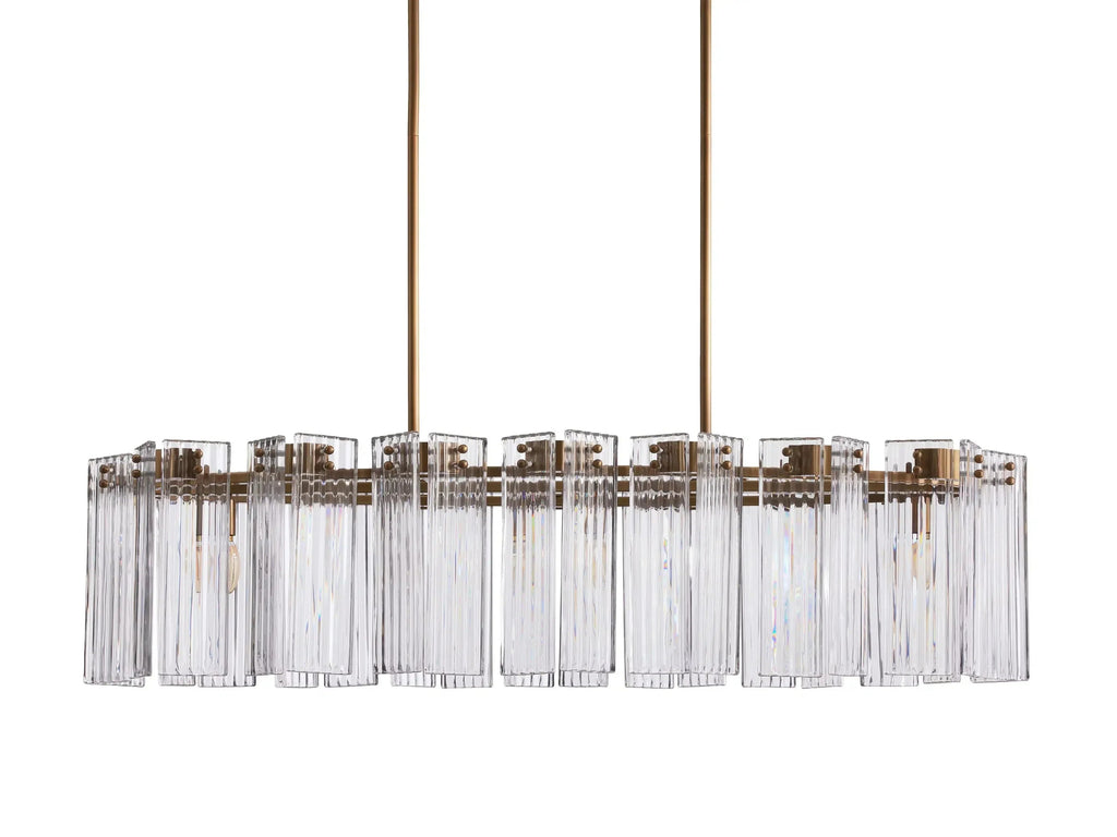 Delsie Oval Art Glass Chandelier 51-Inch63-Inch72-Inchl