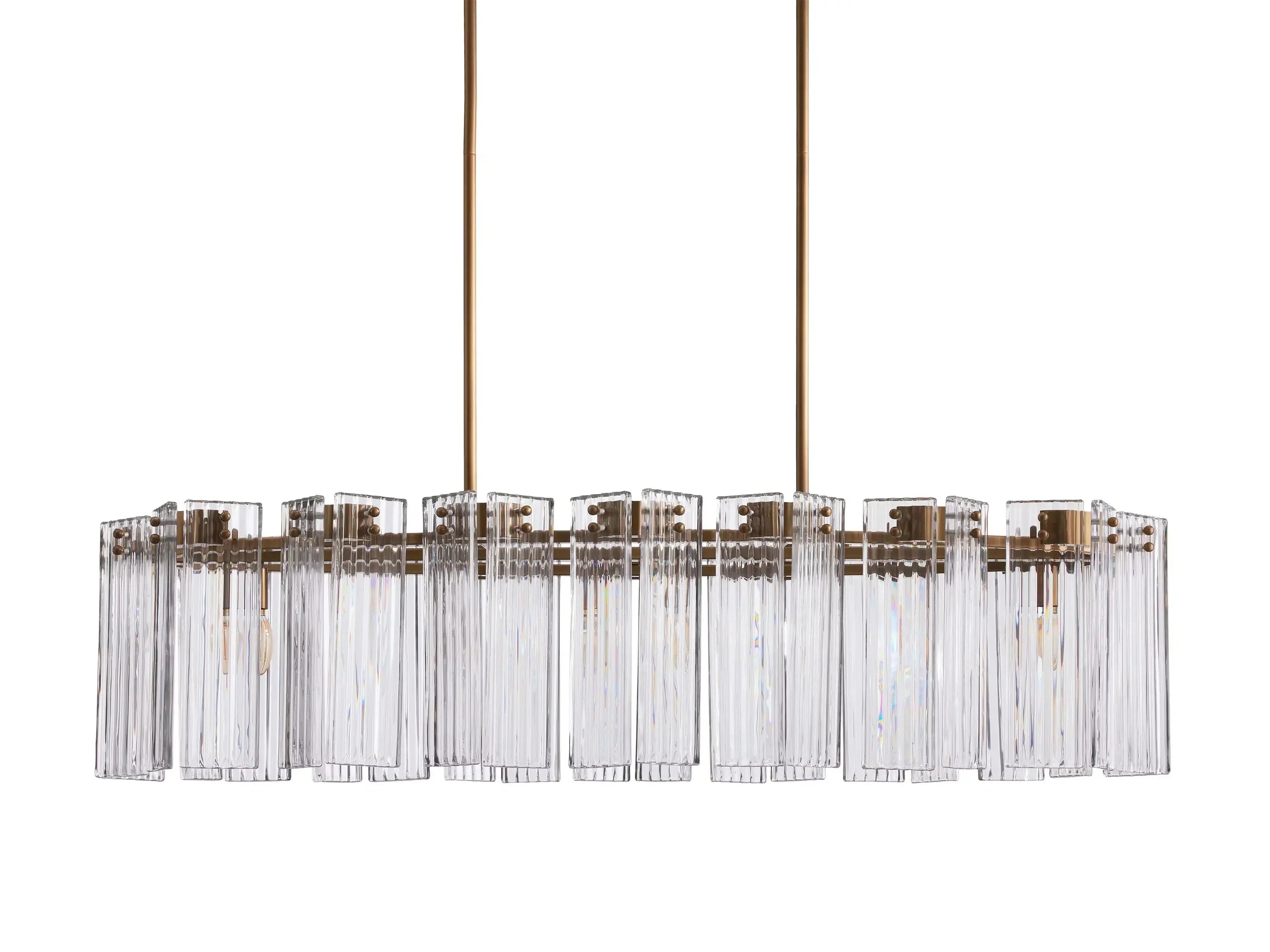 Delsie Oval Art Glass Chandelier 51-Inch63-Inch72-Inchl