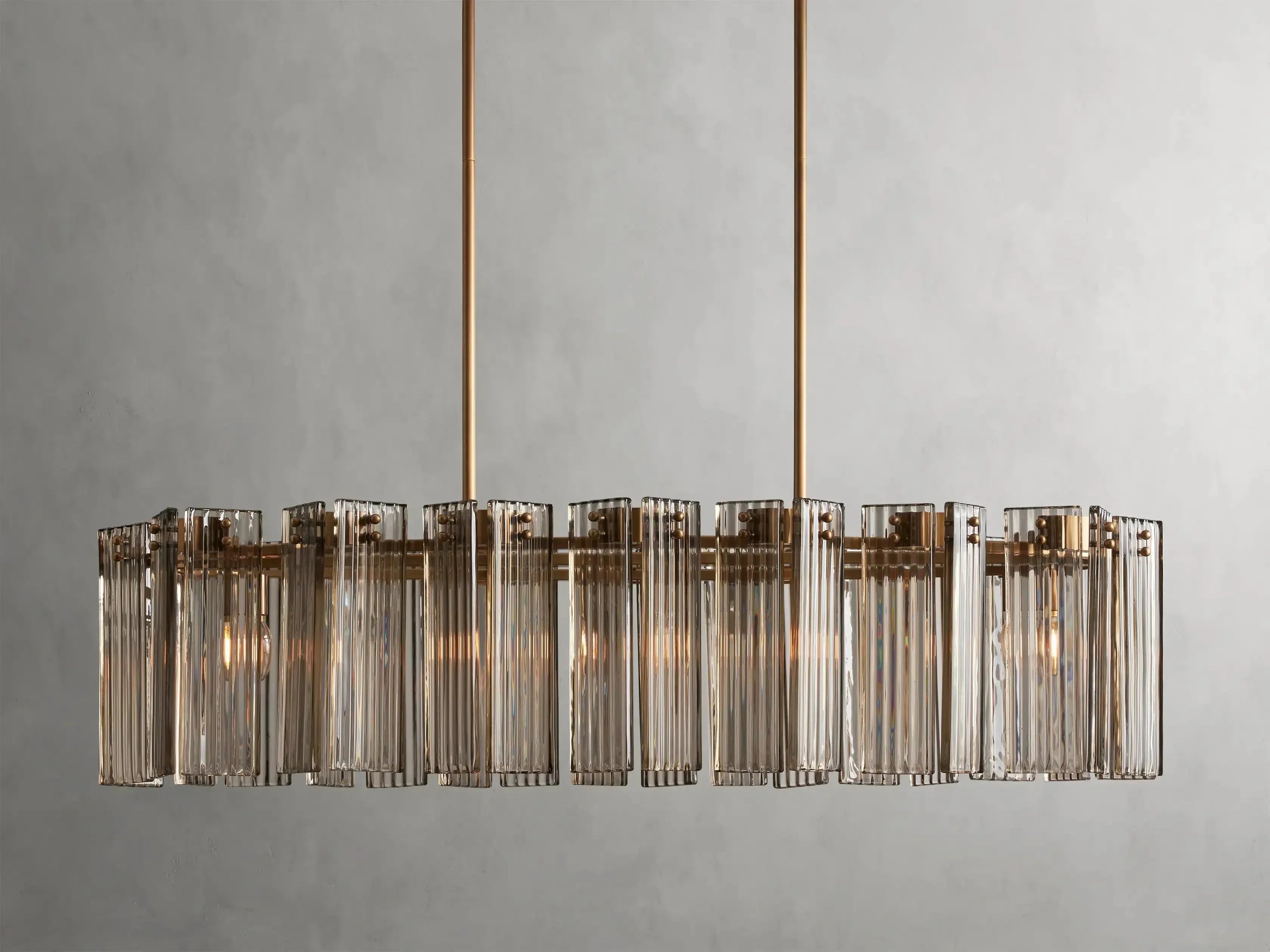 Delsie Oval Art Glass Chandelier 51-Inch63-Inch72-Inchl
