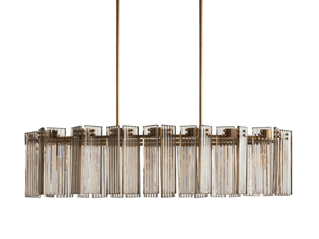 Delsie Oval Art Glass Chandelier 51-Inch63-Inch72-Inchl