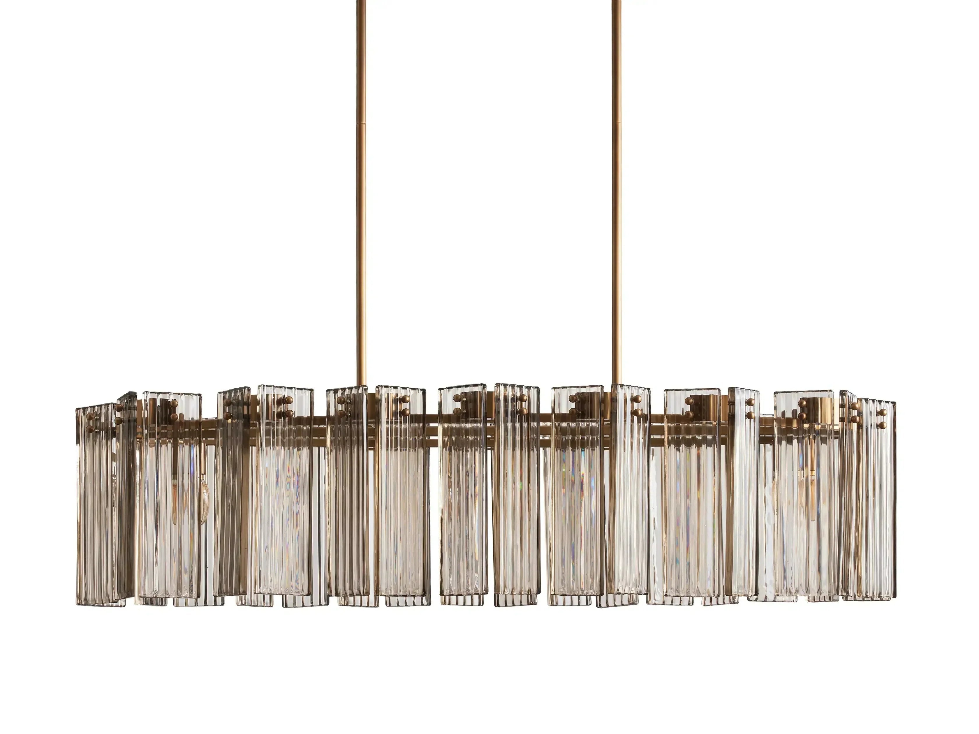 Delsie Oval Art Glass Chandelier 51-Inch63-Inch72-Inchl