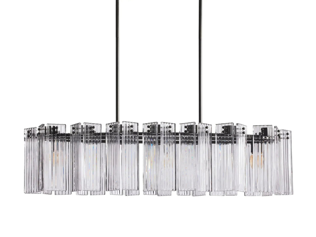 Delsie Oval Art Glass Chandelier 51-Inch63-Inch72-Inchl