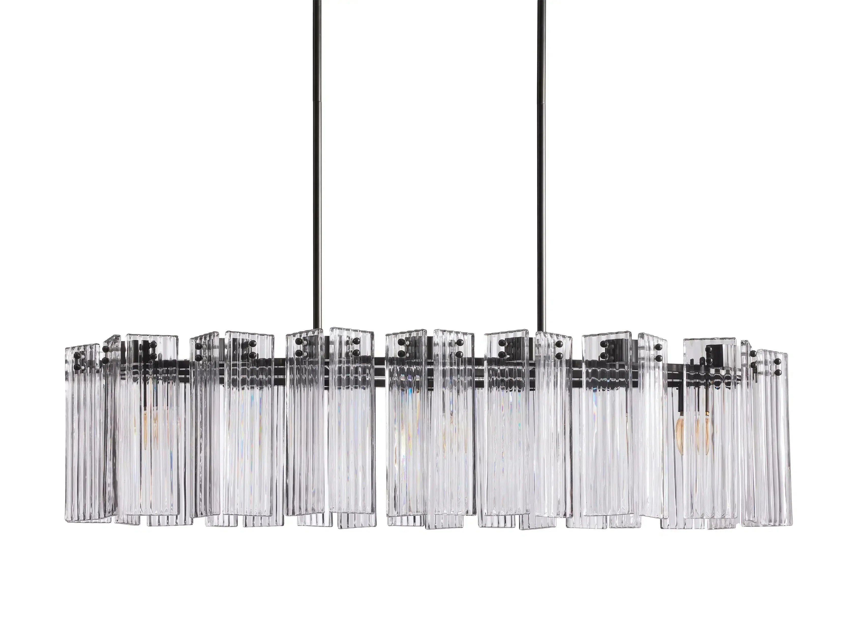 Delsie Oval Art Glass Chandelier 51-Inch63-Inch72-Inchl