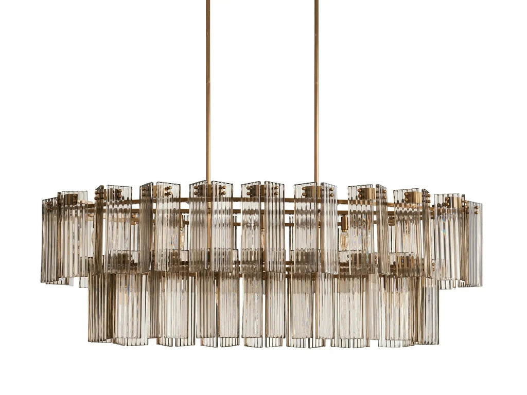 Delsie Oval Art Glass Chandelier 51-Inch63-Inch72-Inchl