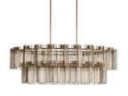 Delsie Oval Art Glass Chandelier 51-Inch63-Inch72-Inchl