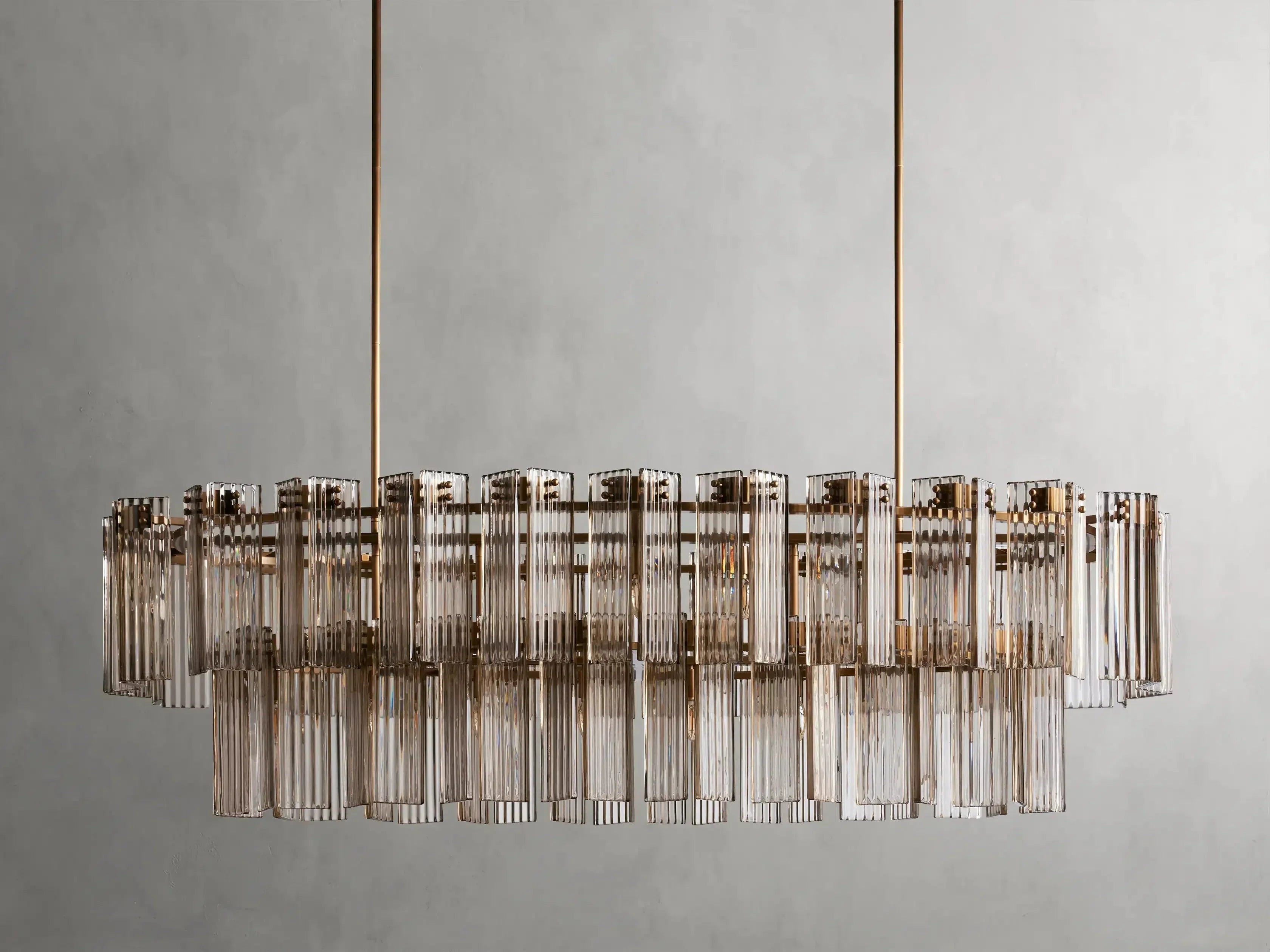 Delsie Oval Art Glass Chandelier 51-Inch63-Inch72-Inchl