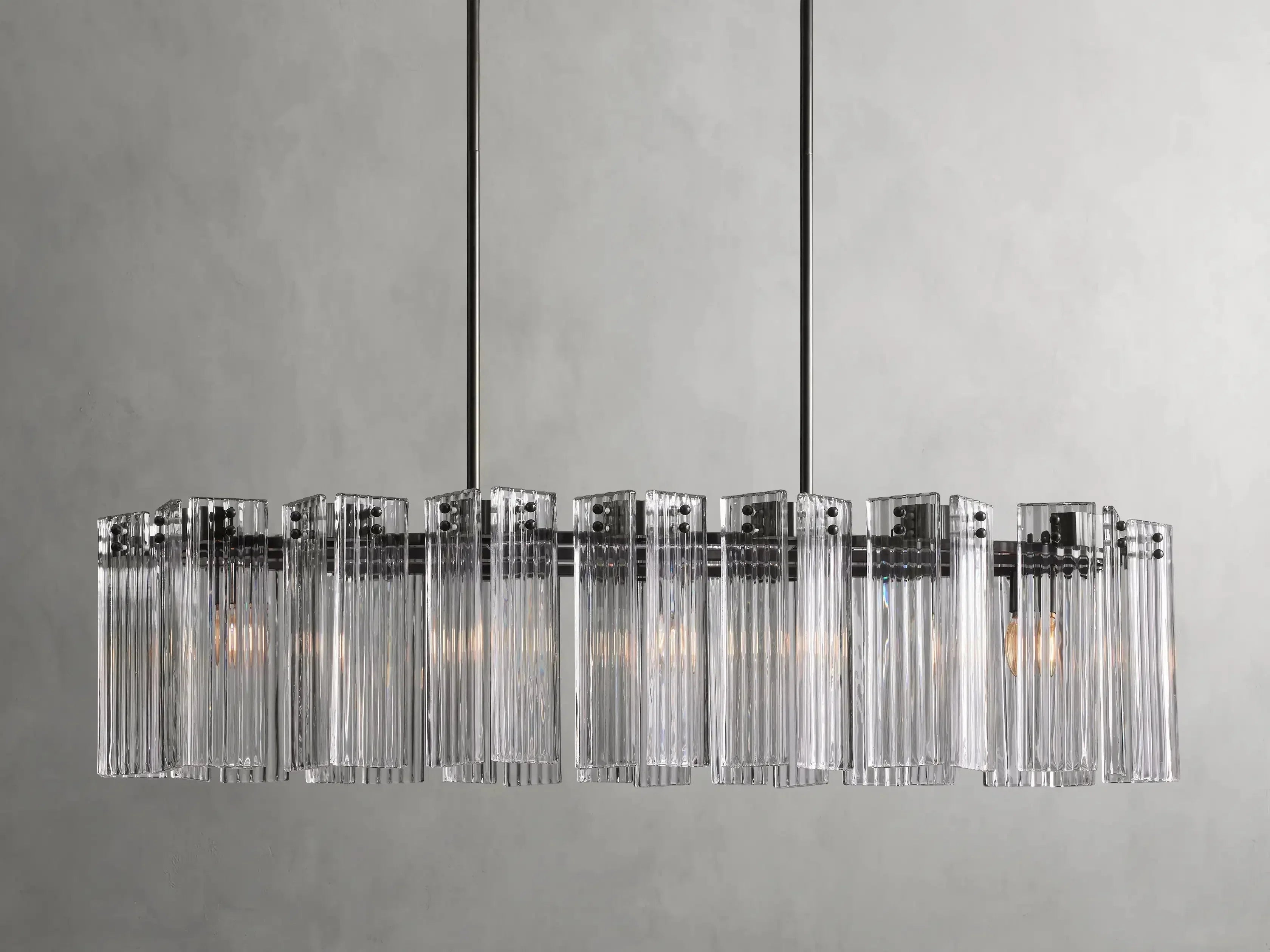Delsie Oval Art Glass Chandelier 51-Inch63-Inch72-Inchl