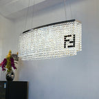 Designer Style Crystal Chandelier Elegant Round Ceiling Lighting for Living / Dining Room