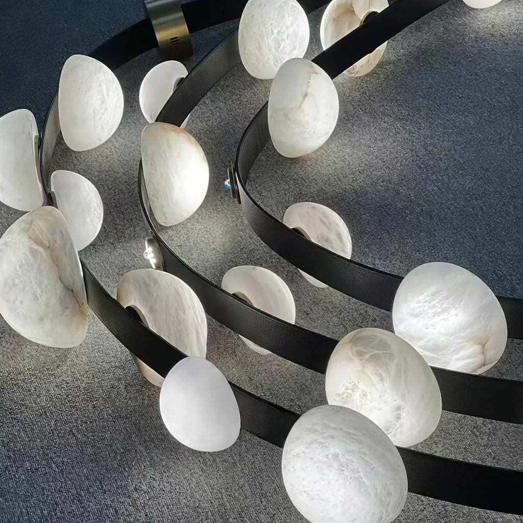 Alex Modern Dew Drops Alabaster Chandelier