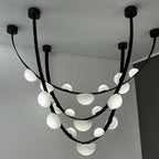 Alex Modern Dew Drops Alabaster Chandelier