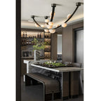 Alex Modern Dew Drops Alabaster Chandelier