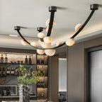 Alex Modern Dew Drops Alabaster Chandelier