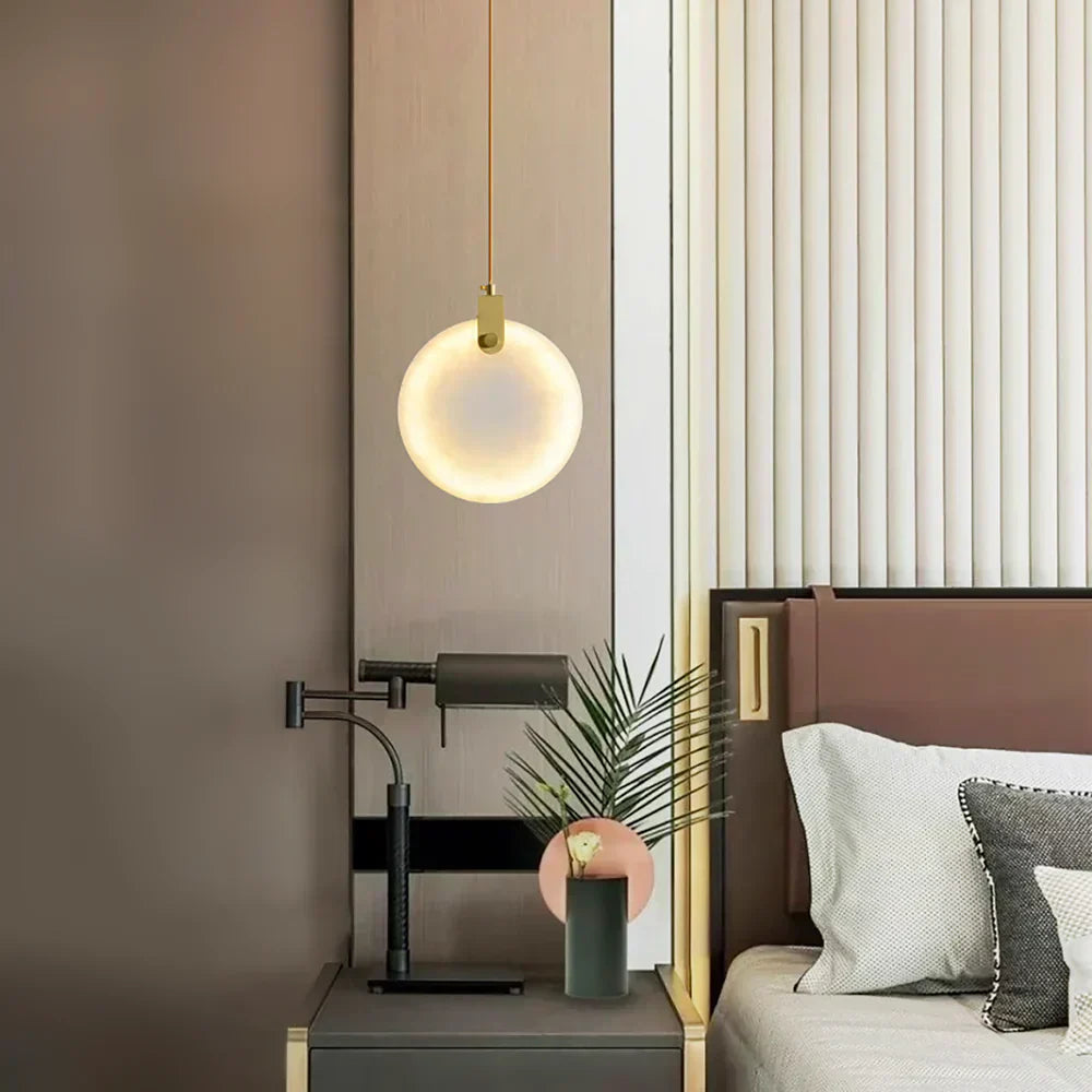 Moonshade Natural Marble Pendant Light