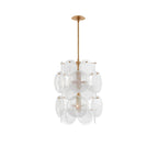 Brass Discs Cascading Chandelier