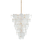 Brass Discs Cascading Chandelier