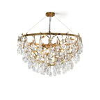 Doris Branch Brass Crystal Chandelier