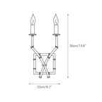 Double Arm Bamboo Sconce