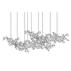 Double Layer Combination Gingko Ceramic Branch Chandelier