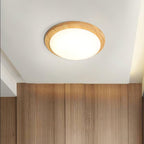 Drum Wood Ceiling Lamp