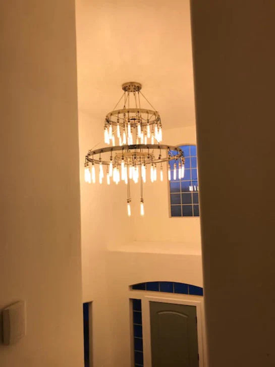 Retro-Inspired Metal Pendant Light Chandelier for Living Room / bedroom / staircase / villa
