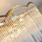 Elegant Lighting Chandelier Linear Crystal Lamp for Living / Dining Room