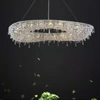 Unique Foyer Crystal Chandelier Luxury Hallway Ceiling Lamp Living Room Hanging Light Decor for Entryway