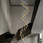 Spiral Staircase Chandelier Modern Style Ceiling Lamp Living Room Lighting