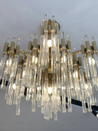 Luxury Metal and Glass Tiered Cylinder Chandelier for Living Room Bedroom Dining Room Bathroom