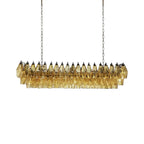 Elegant Amber Murano Poliedri Chandelier