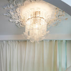 Elegant Murano Leaf Shaped Ceiling Lamp