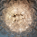 Elegant Murano Leaf Shaped Ceiling Lamp