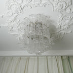 Elegant Murano Leaf Shaped Ceiling Lamp