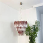 Elegant Murano Pink Rose Chandelier