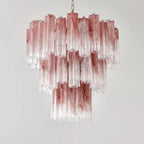 Elegant Murano Pink Rose Chandelier