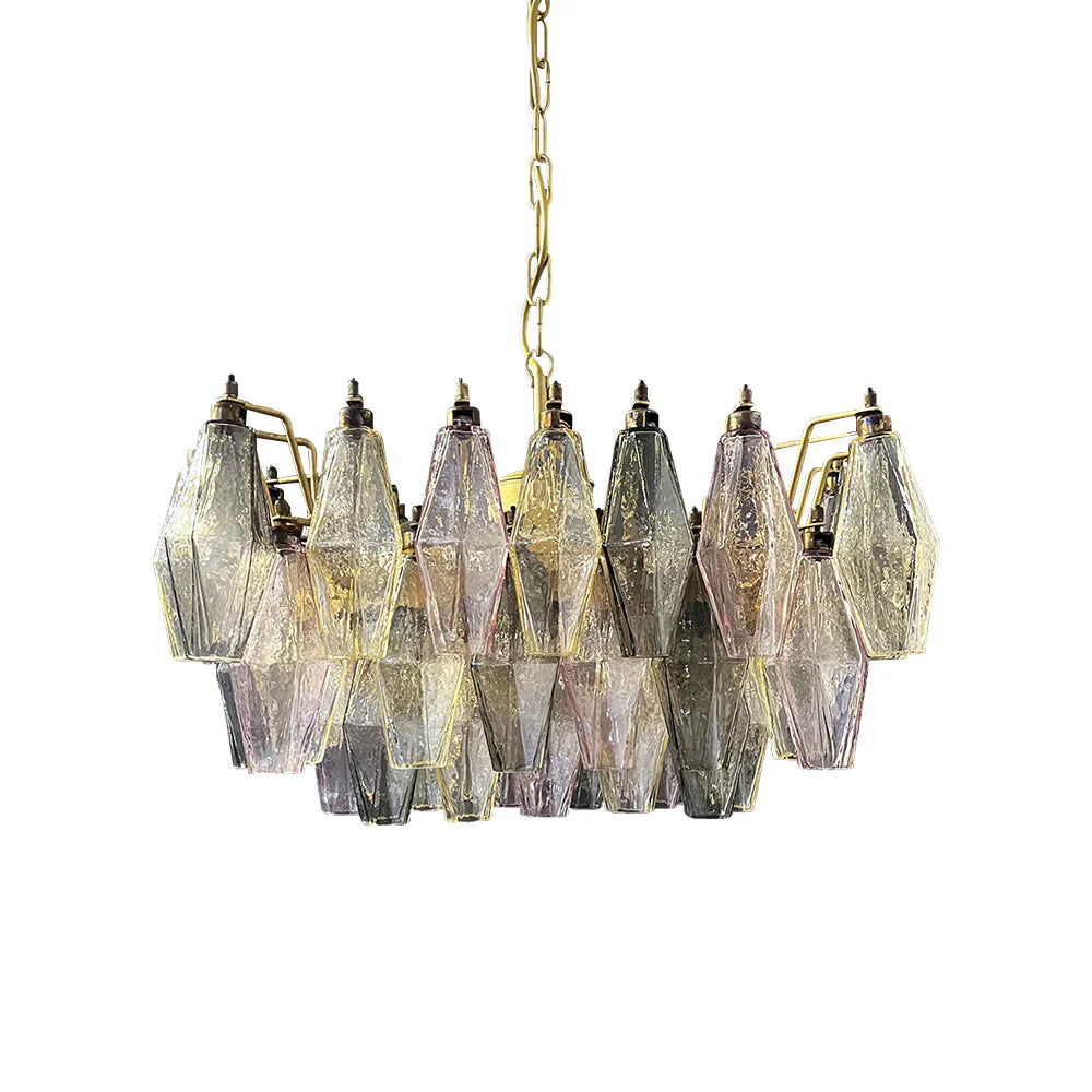 Poliedri Murano Colorful Chandelier