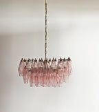 Poliedri Murano Pink Chandelier