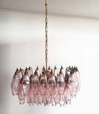 Poliedri Murano Pink Chandelier