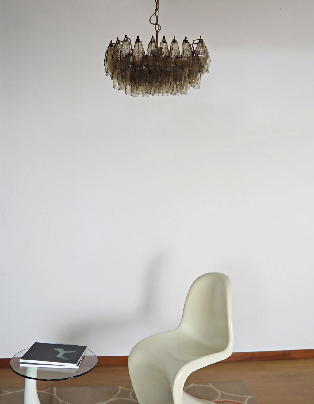 Poliedri Murano Smoked Chandelier