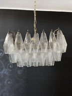 Poliedri Murano Trasparent Chandelier