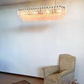 Elegant Pink Murano Poliedri Chandelier