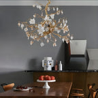 Flaviar Crystal Flower Branch Chandelier