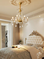 Evaria Crystal Pearl Chandelier