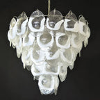 Exquisite Murano Transparent Glass Chandelier